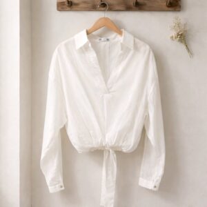 blusa blanca lazo espalda