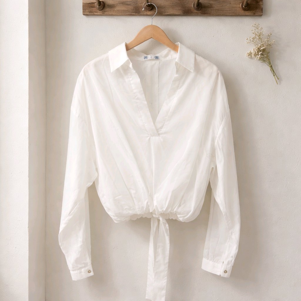blusa blanca lazo espalda