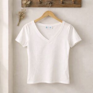 camiseta blanca manga corta