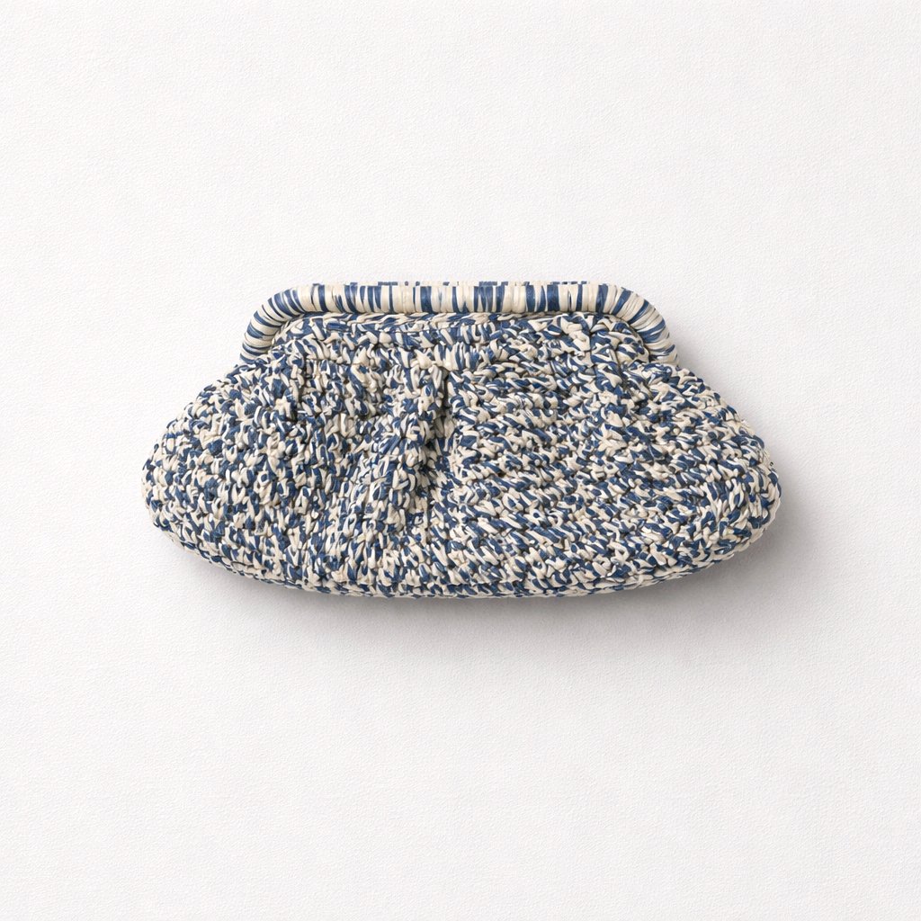 Bolso de rafia bicolor - Imagen 5