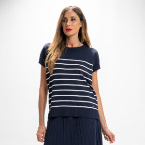 Jersey naútico azul y blanco