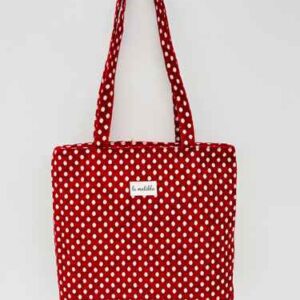 Bolsa Mini Tote Topos rojo