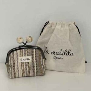 Monedero Bolitas linea cálida beige