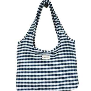 Bolso bandolera Gingham azul